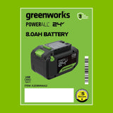 24V 8.0 Ah Battery with Bi-Directional USB-C Port