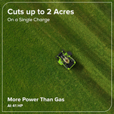 80V 54" MaximusZ Zero Turn Riding Mower: (2) 16.0 Ah and (4) 6.0 Ah Batteries and 1.5kW Charger, MZ5481
