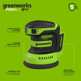 24V 3 Series Cordless Battery Random Orbit Sander (Tool Only)