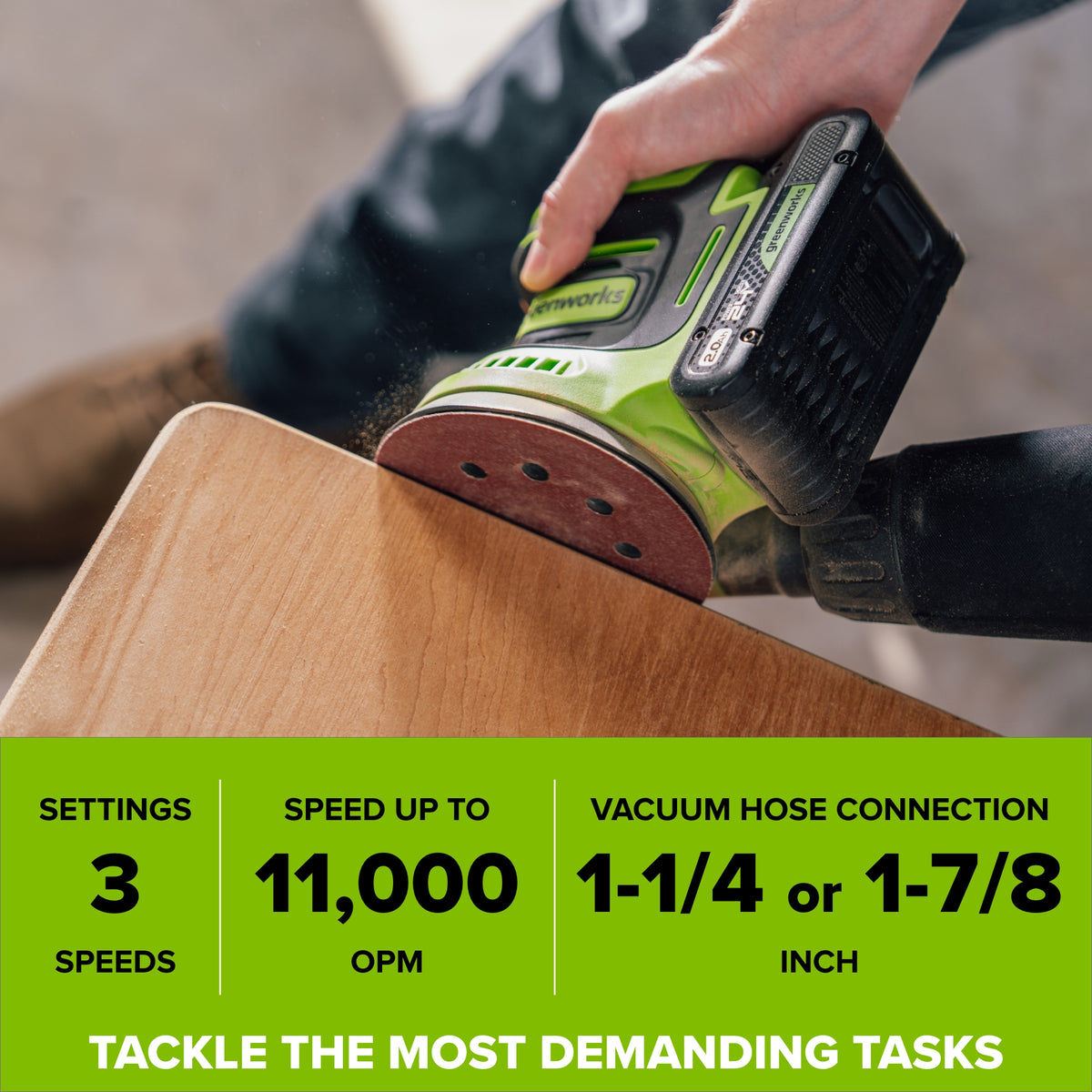 24V 3 Series Cordless Battery Random Orbit Sander (Tool Only)