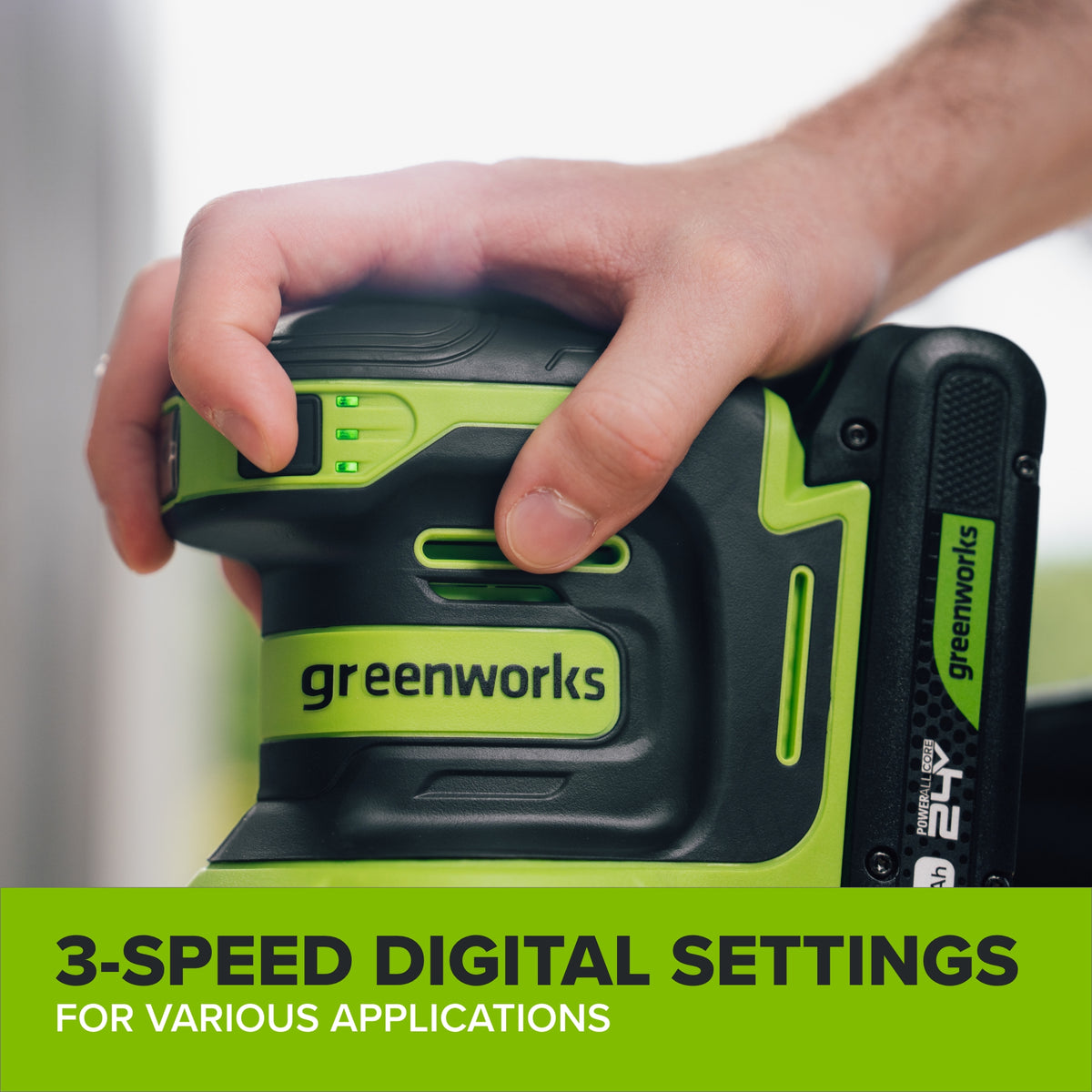 24V 3 Series Cordless Battery Random Orbit Sander (Tool Only)