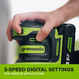 24V 3 Series Cordless Battery Random Orbit Sander (Tool Only)