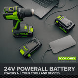 24V 5 Series Cordless Battery Random Orbit Sander (Tool Only)