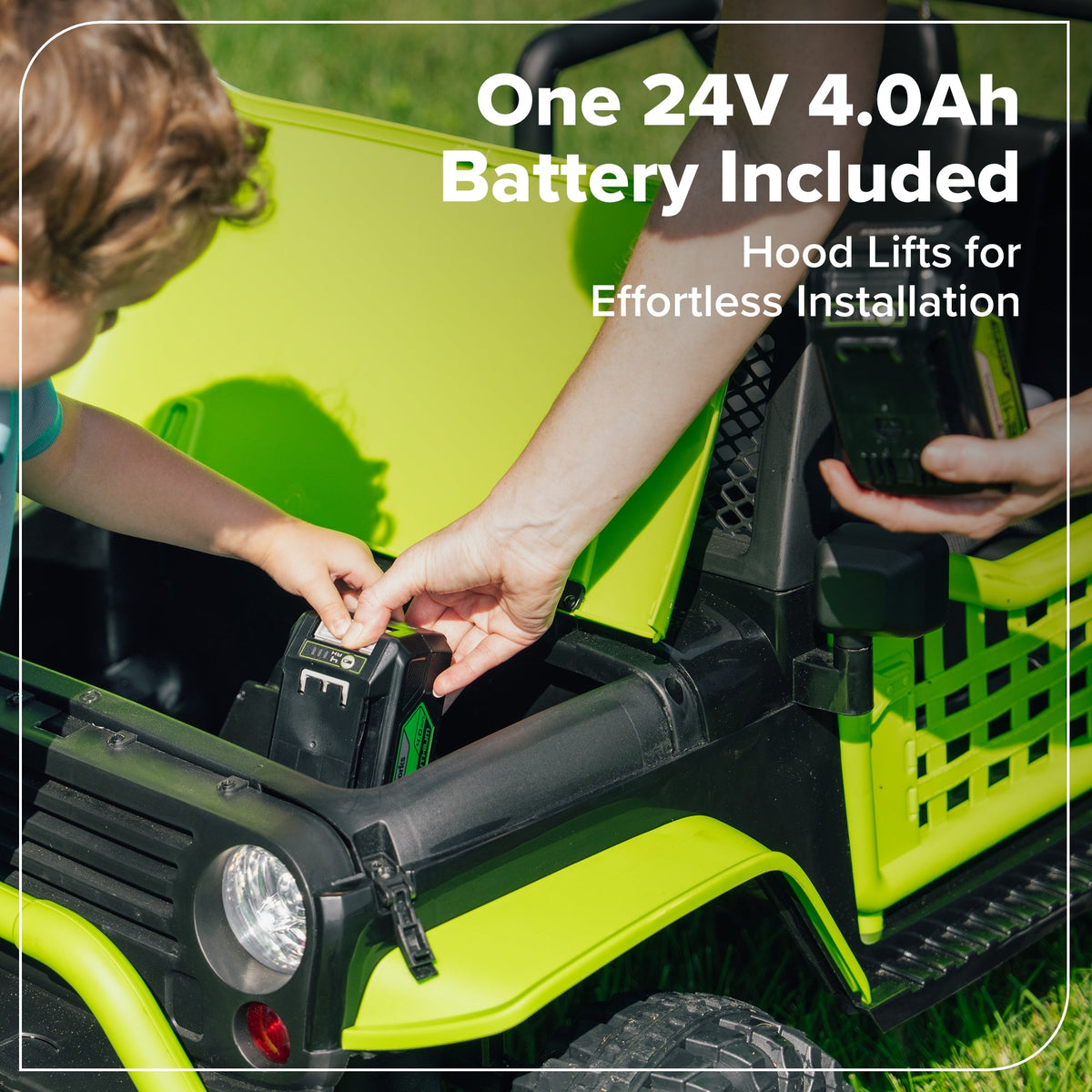 24V Jr Adventure Series Kids Ride-On Car | Greenworks Tools