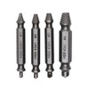 4-Piece Screw Extractor Set, #1-#4 Sizes, for Use with Impact and Drill Drivers