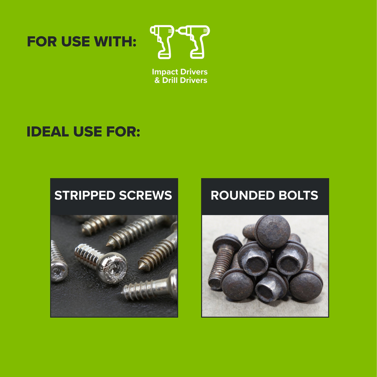 3 Series Impact Rated Screw Extractor Set(4PC)