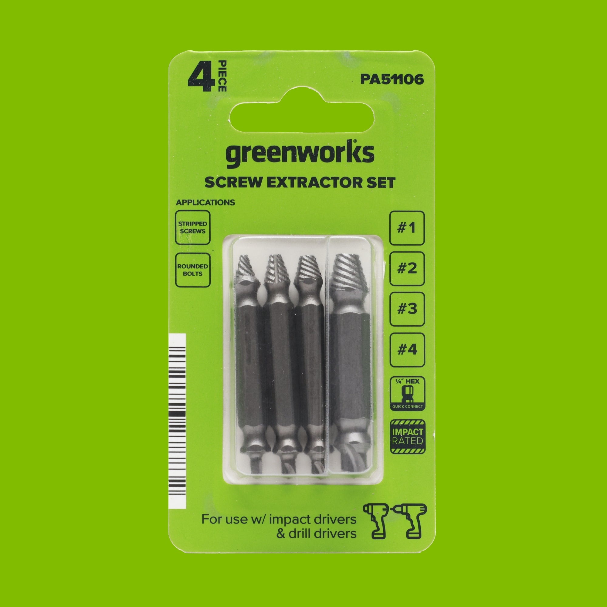 3 Series Impact Rated Screw Extractor Set(4PC)