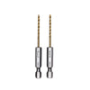 Half Ground 5/64-inch Hex Shank Titanium Drill Bit Set