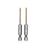 Half Ground 5/64-inch Hex Shank Titanium Drill Bit Set