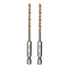 1/8" Drill Bit for Metal, Wood, PVC or more, Impact-Rated, 135˚ Split Point, 1/4" Hex Quick-Connect Base