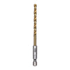 Half Ground 11/64-inch Hex Shank Titanium Drill Bit Set
