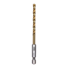 Half Ground 11/64-inch Hex Shank Titanium Drill Bit Set