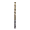 Half Ground 3/16-inch Hex Shank Titanium Drill Bit Set