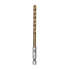 Half Ground 7/32" Hex Shank Titanium Drill Bit