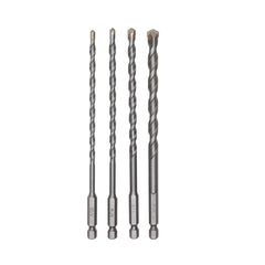4-PC Hex Shank Masonry Drill Bit Set