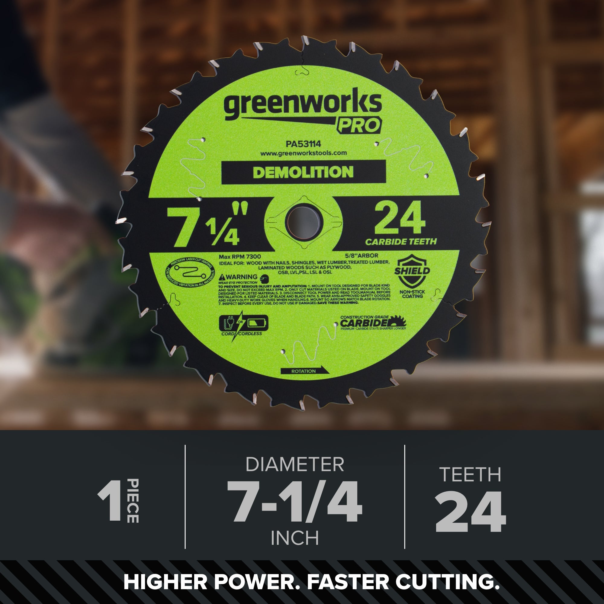 5 Series 17.25" blades – 24T Demolition, YG6, Laser Cut + Teflon Coating