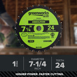 5 Series 17.25" blades – 24T Demolition, YG6, Laser Cut + Teflon Coating