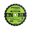 Pro 24-Tooth 6-1/2" Demolition Circular Saw Blade with Construction-Grade Carbide Teeth