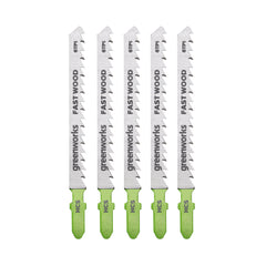 5-PC 4 in. 6 TPI HCS Fast Wood Jigsaw Blade