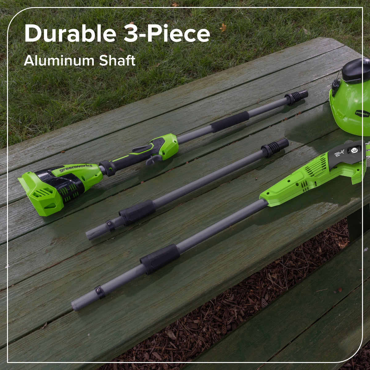 24V 8" Cordless Battery Pole Saw w/ 2.0 Ah Battery & 30W Type-C Charger (3-Ft cable)