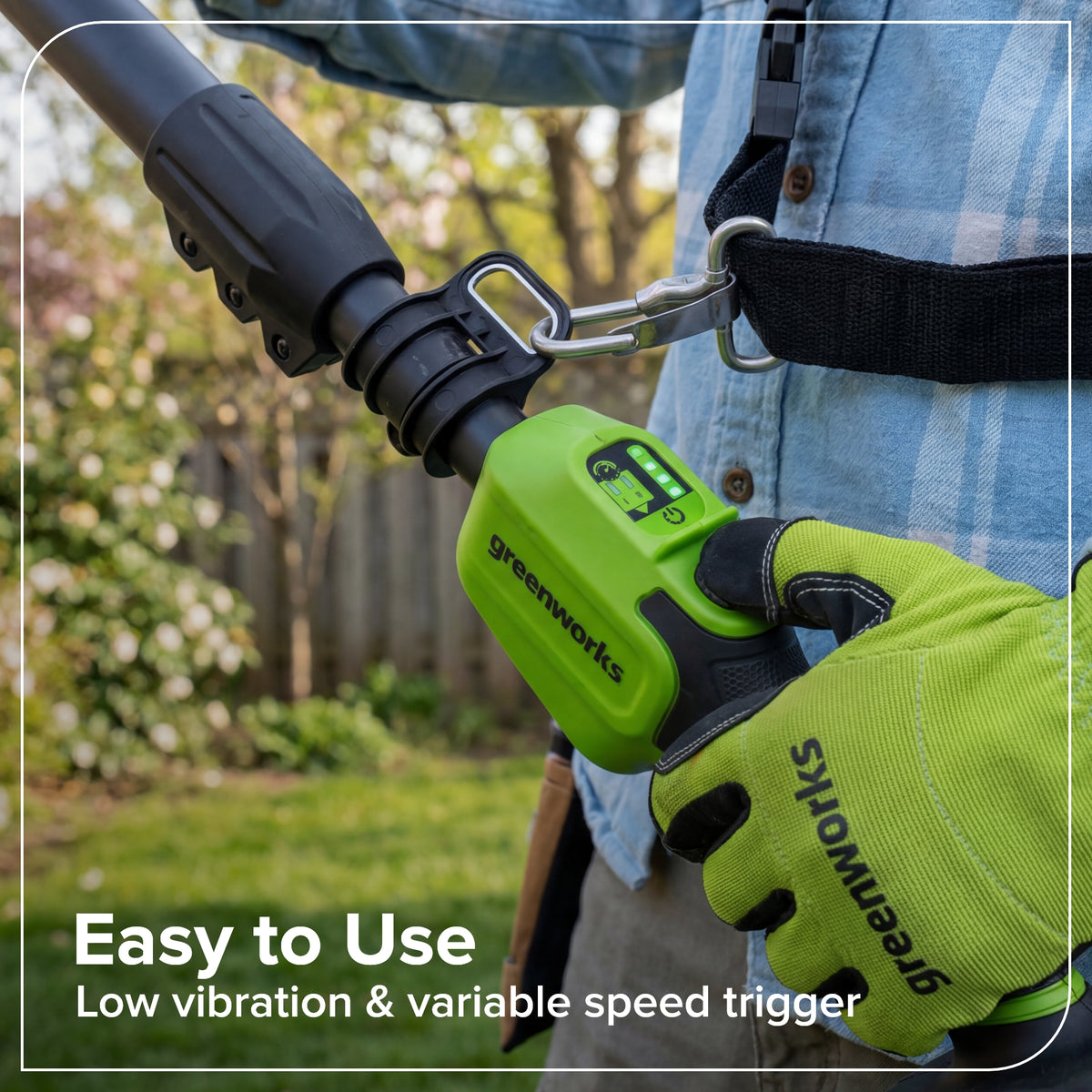 24V 8" Cordless Battery Telescope Pole Saw + Bag, 3.0 Ah Battery & 65W Type-C Charger (3-Ft Cable)