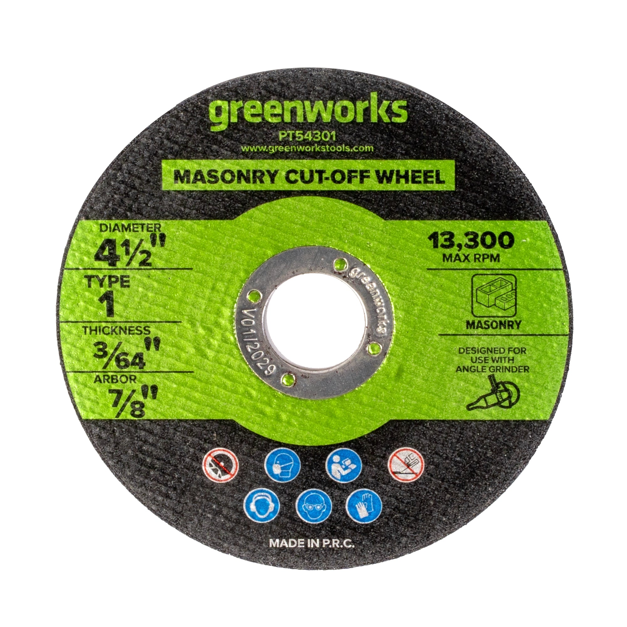 1-PC 4-1/2"  Type 1 Metal Grinding Wheel 7/8" Arbor