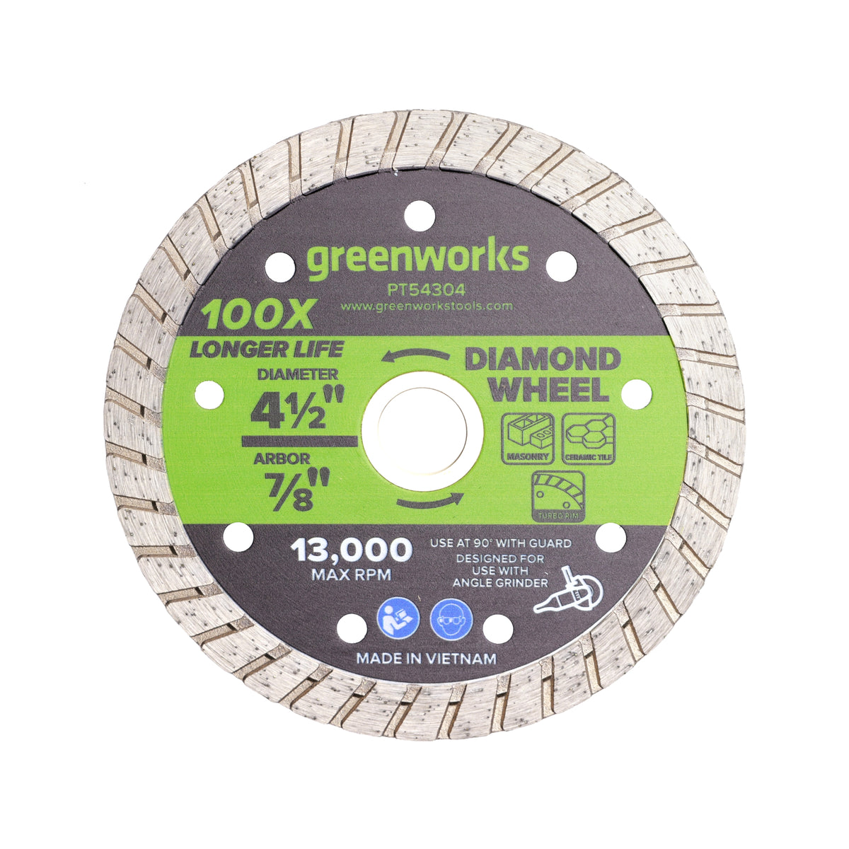 1-PC 4-1/2" Masonry Cutting Turbo Diamond Wheel