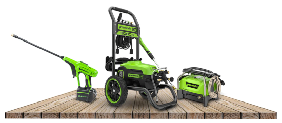 Electric Pressure Washers - Battery Powered & Corded | Greenworks