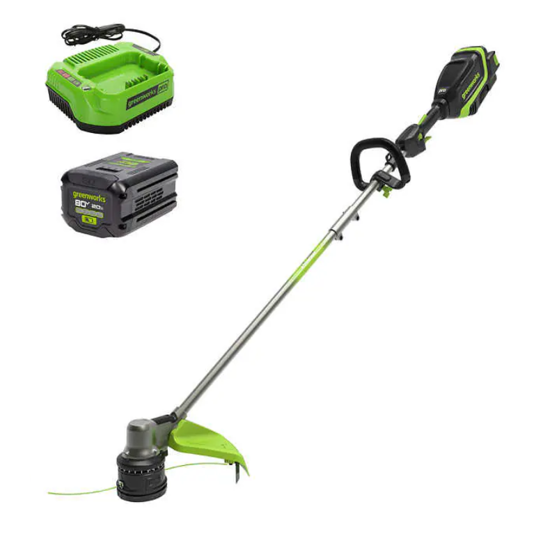 OPEN BOX 80V 17" Brushless String Trimmer: 2.0 Ah Battery and Charger