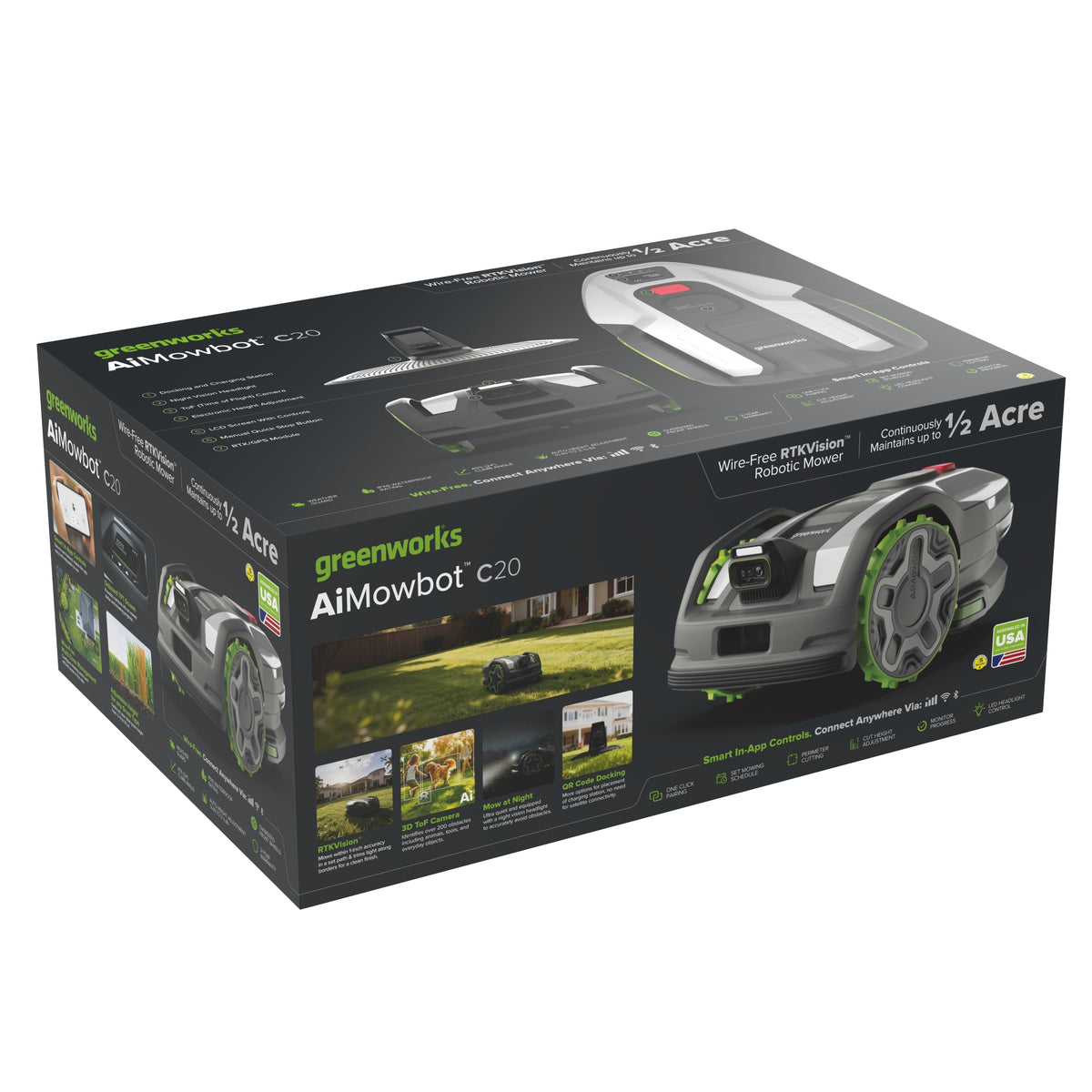 AiMowbot Wire-Free RTKVision Robotic Mower C20 | 1/2Acre