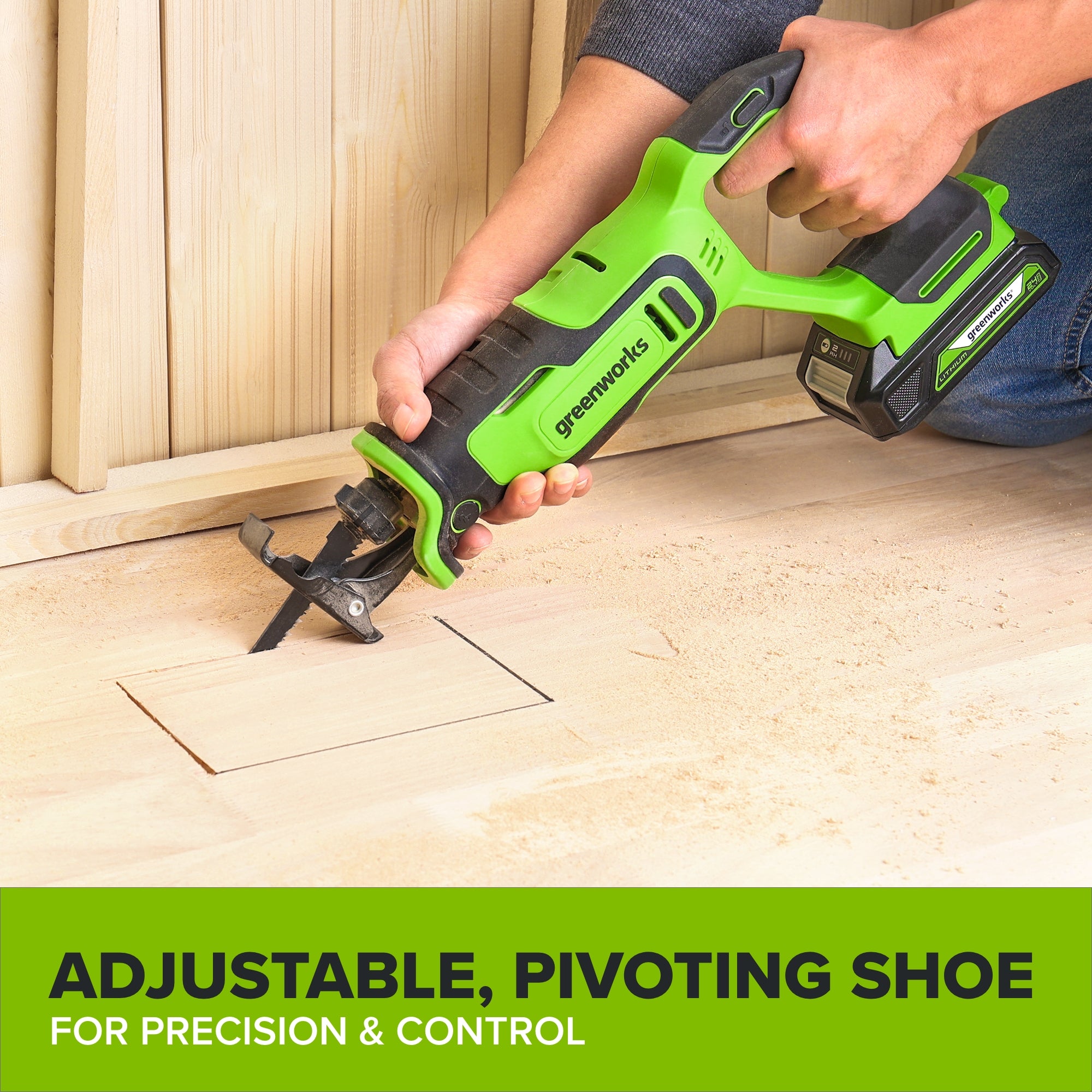 24V PowerAll Pro 1-1/4" Reciprocating Saw with Blade, 2.0 Ah USB-C Battery and 30W USB-C Fast Charger,3,200 SPM