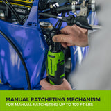 24V 3-Series Cordless Battery Ratcheting Wrench: (1) 2Ah Battery and 30W Charger