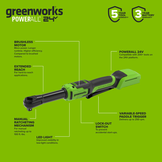 24V PowerAll 60 ft-lb 3/8