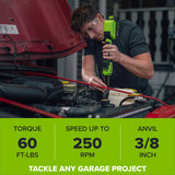 24V 3-Series Cordless Battery Extended Ratcheting Wrench: (1) 2Ah Battery and 30W Charger