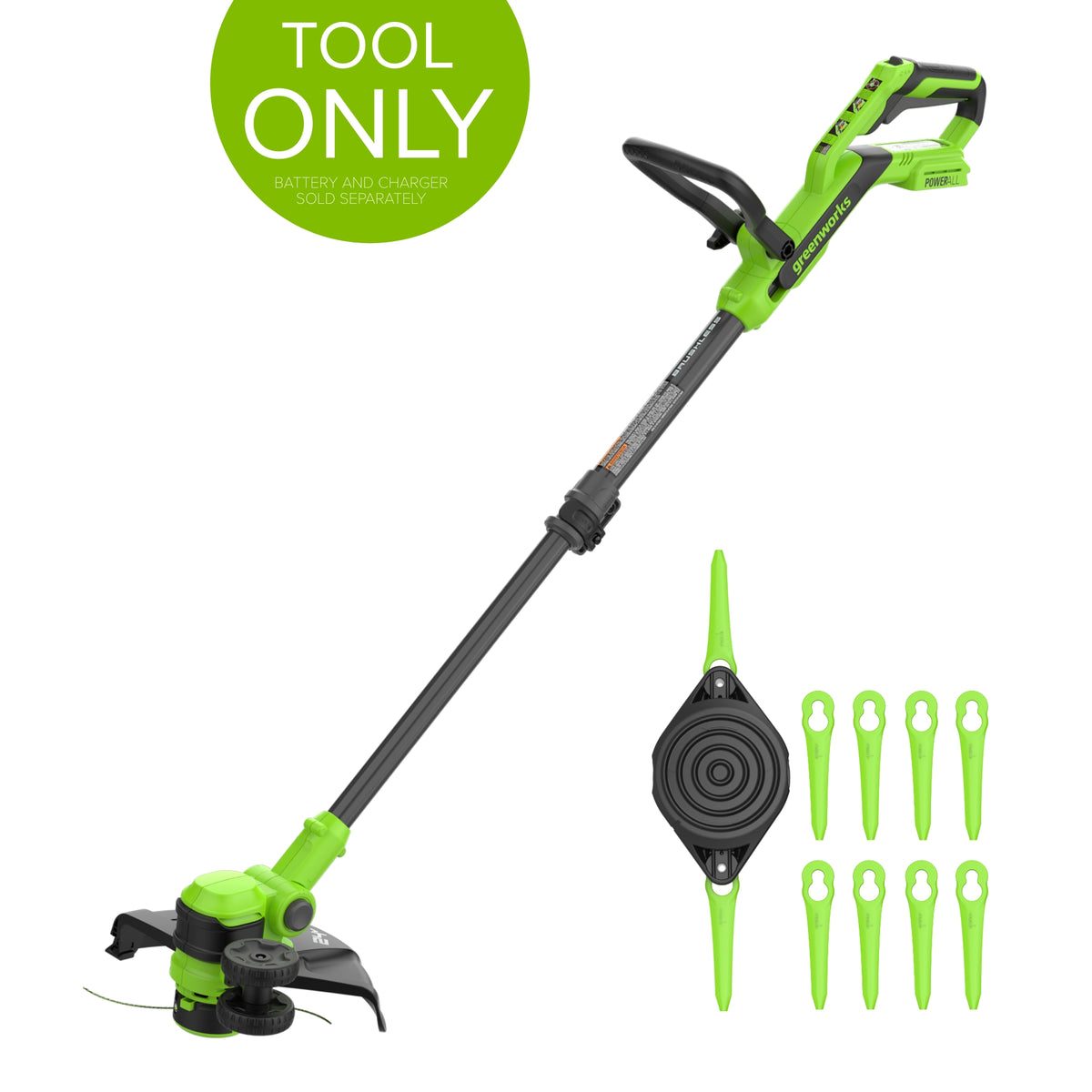 24V 12" Cordless Battery Brushless String Trimmer/Edger (Tool Only)