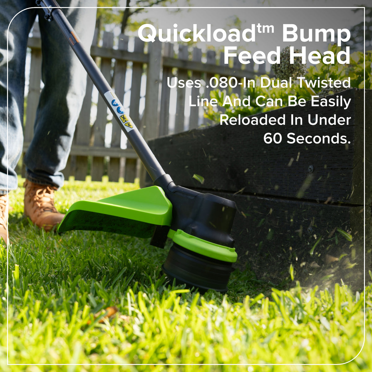 24V 15" Cordless Battery Brushless String Trimmer  w/ 6.0Ah Batteries and 65W Type-C Charger(3-Ft Cable)