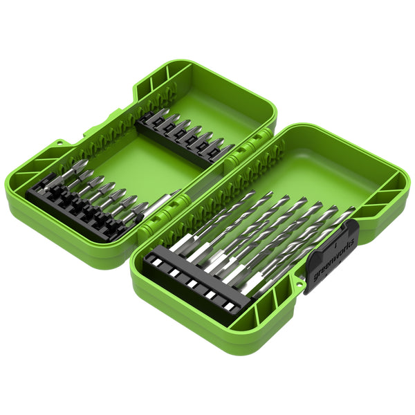 28pc Multi-Material Drill and Driver Accy Kit | Greenworks Tools