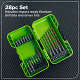 28pc Multi-Material Drill and Driver Accy Kit