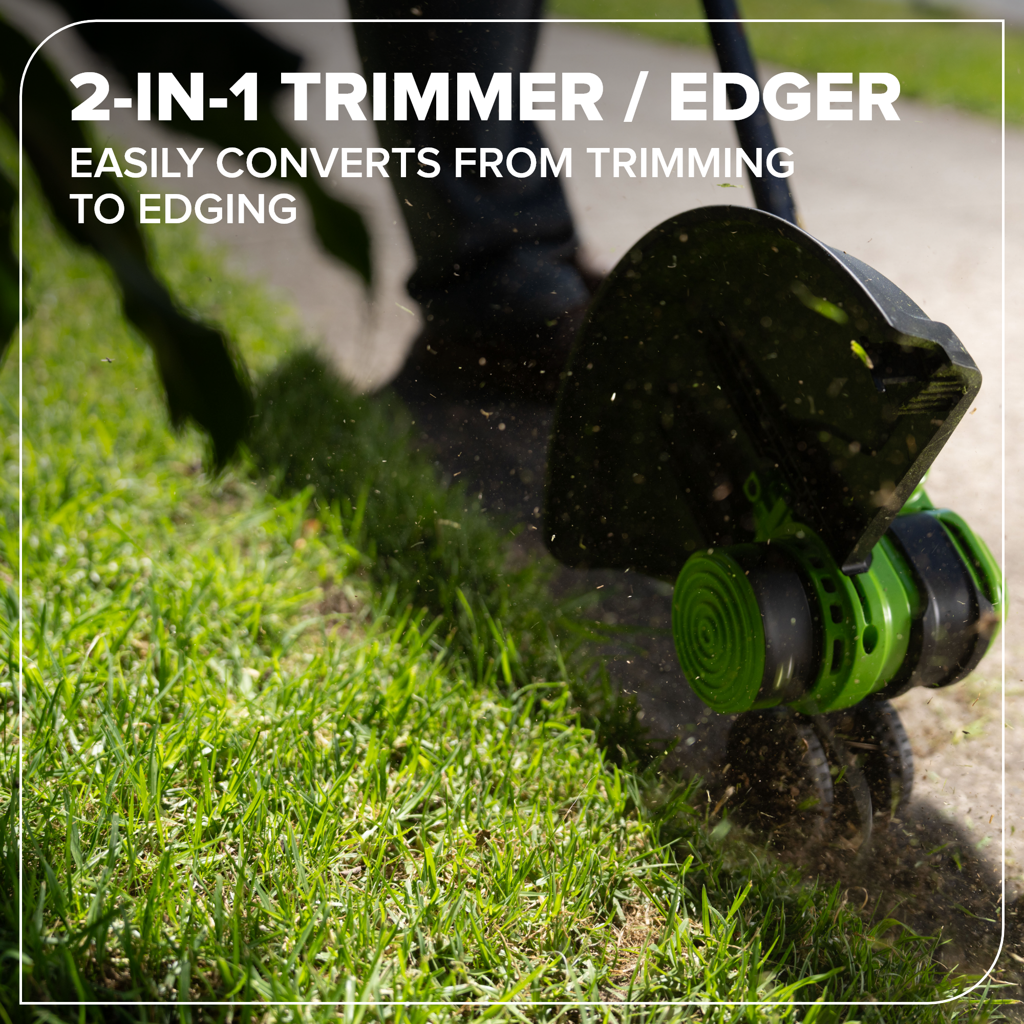 24V 13" Cordless Battery Brushless String Trimmer/Edger w/ 4.0Ah 21700 Batterys and 65W Type-C Charger(3-Ft Cable)