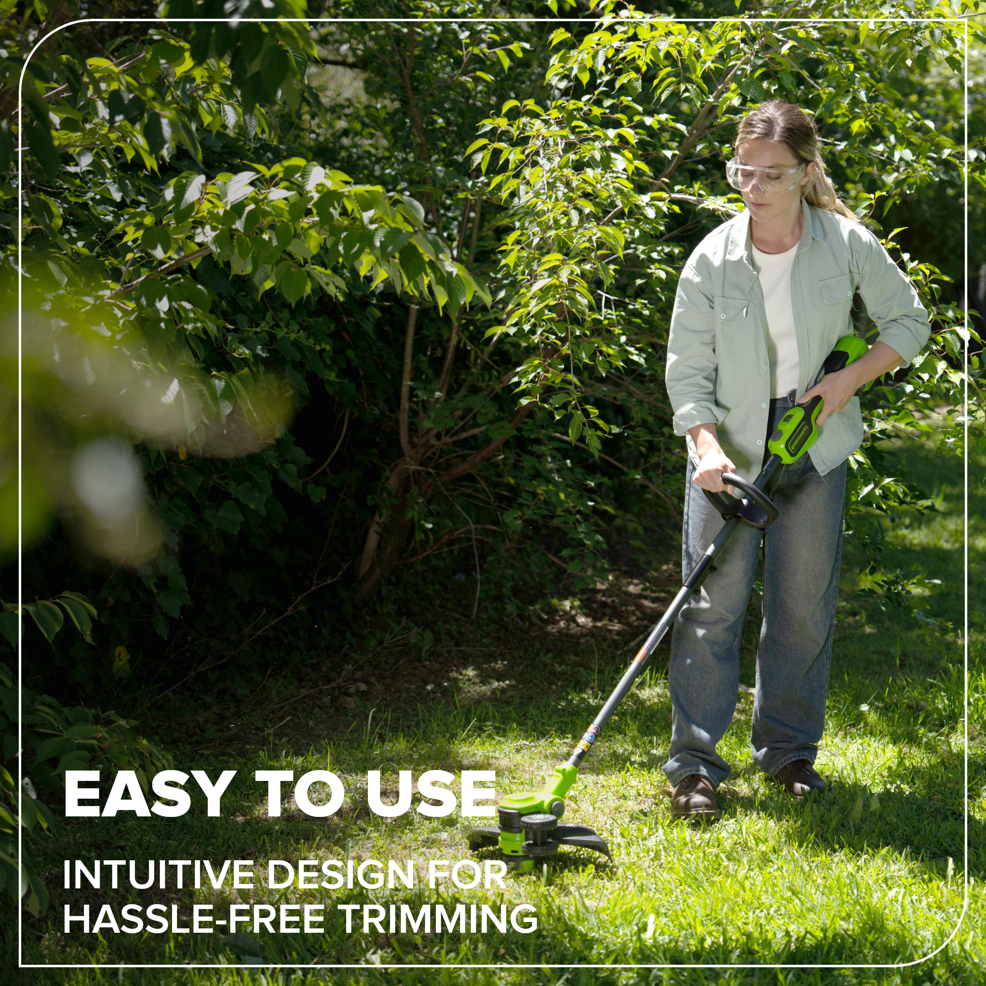 24V 13" Cordless Battery Brushless String Trimmer/Edger w/ 4.0Ah 21700 Batterys and 65W Type-C Charger(3-Ft Cable)