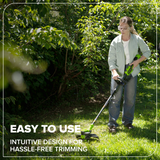 24V 13" Cordless Battery Brushless String Trimmer/Edger w/ 4.0Ah 21700 Batterys and 65W Type-C Charger(3-Ft Cable)