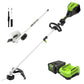80V 16" Cordless Battery String Trimmer (Attachment Capable) & 8-Inch Edger Attachment Combo Kit w/ 2.0Ah Battery & Charger
