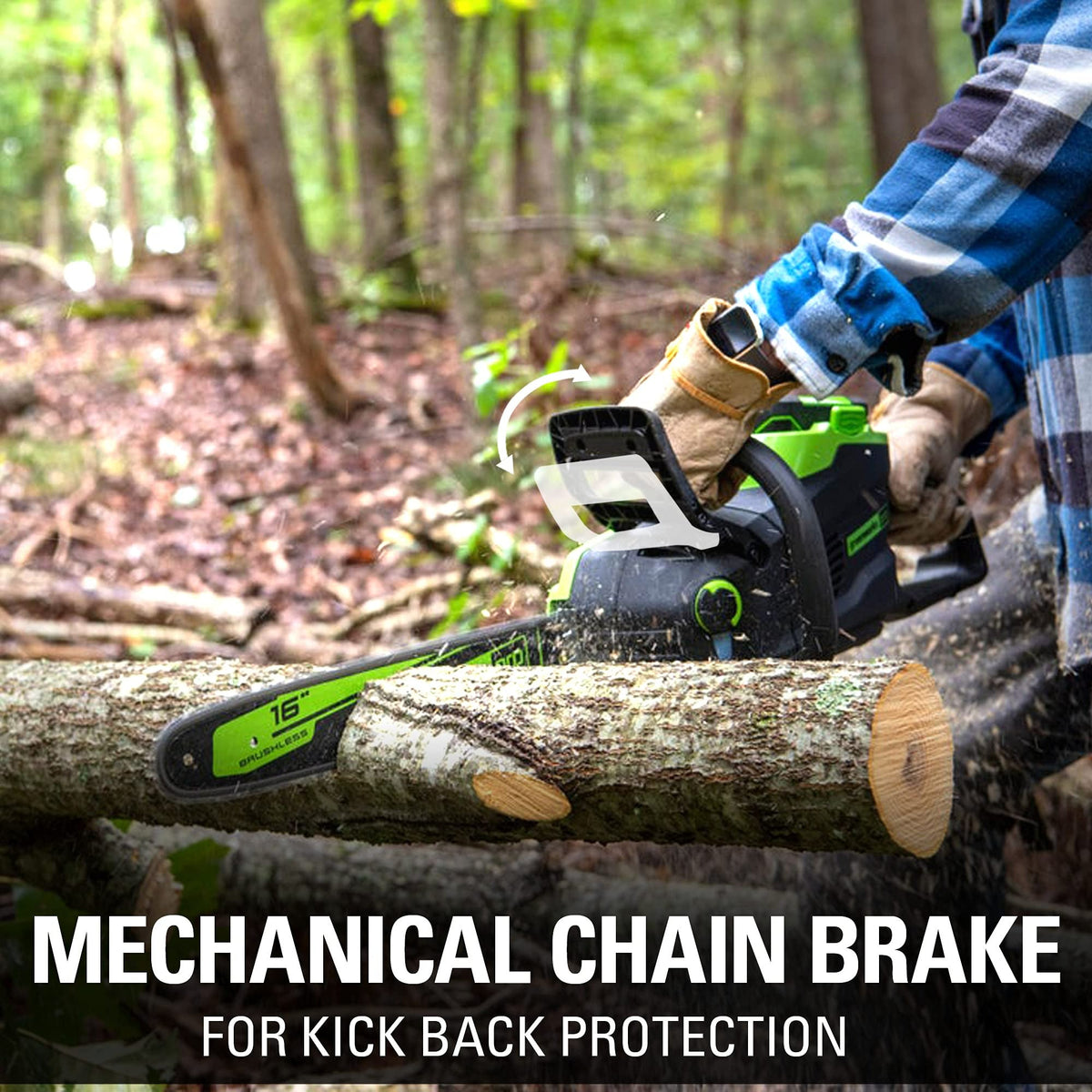 80V 16" 2.0 kW Cordless Battery Chainsaw (Tool Only)