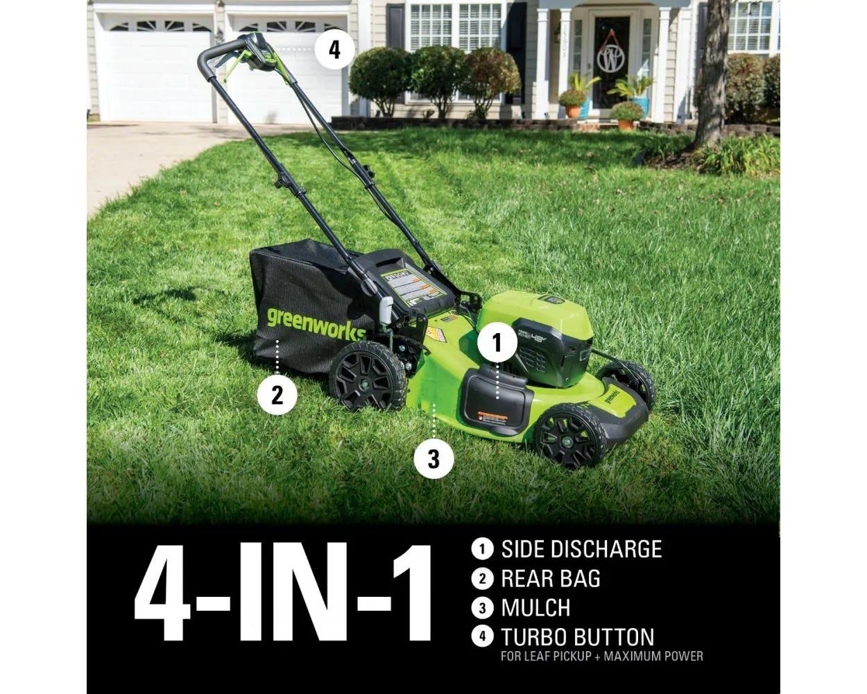 48V (24V x 2) 21" Cordless Battery Self-Propelled Mower & Blower Combo Kit w/ (3) Batteries & Chargers