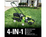 48V (24V x 2) 21" Cordless Battery Self-Propelled Mower & Blower Combo Kit w/ (3) Batteries & Chargers