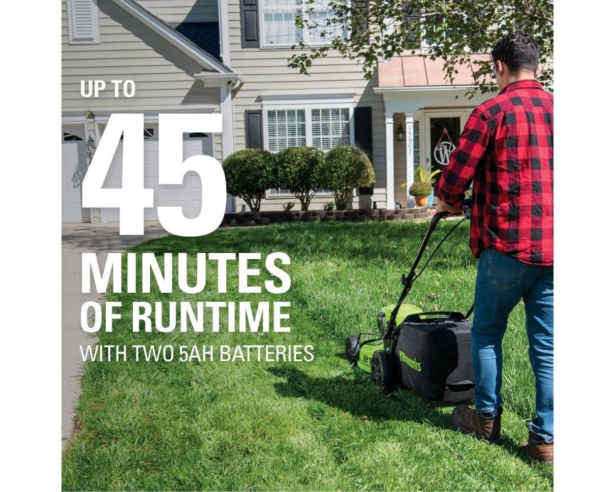 48V (2 x 24V) Brushless 21-Inch Self-Propelled Lawn Mower | Greenworks