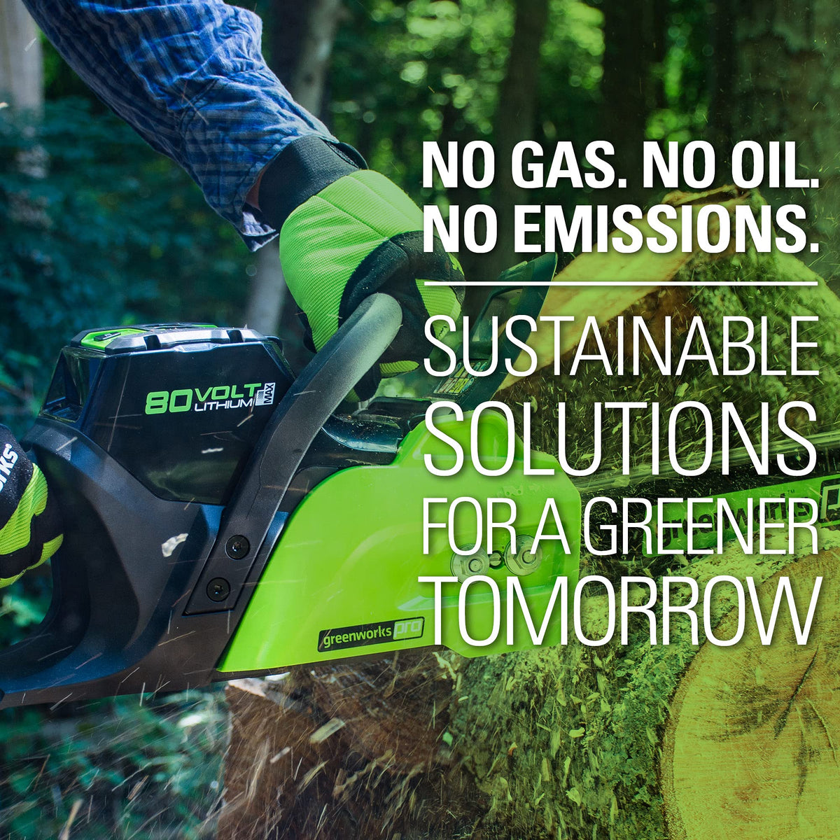 Pro 80V Cordless 16" Brushless Chainsaw w/ 2.0Ah Battery & Charger