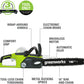 40V 16" Cordless Battery Chainsaw (Tool Only)