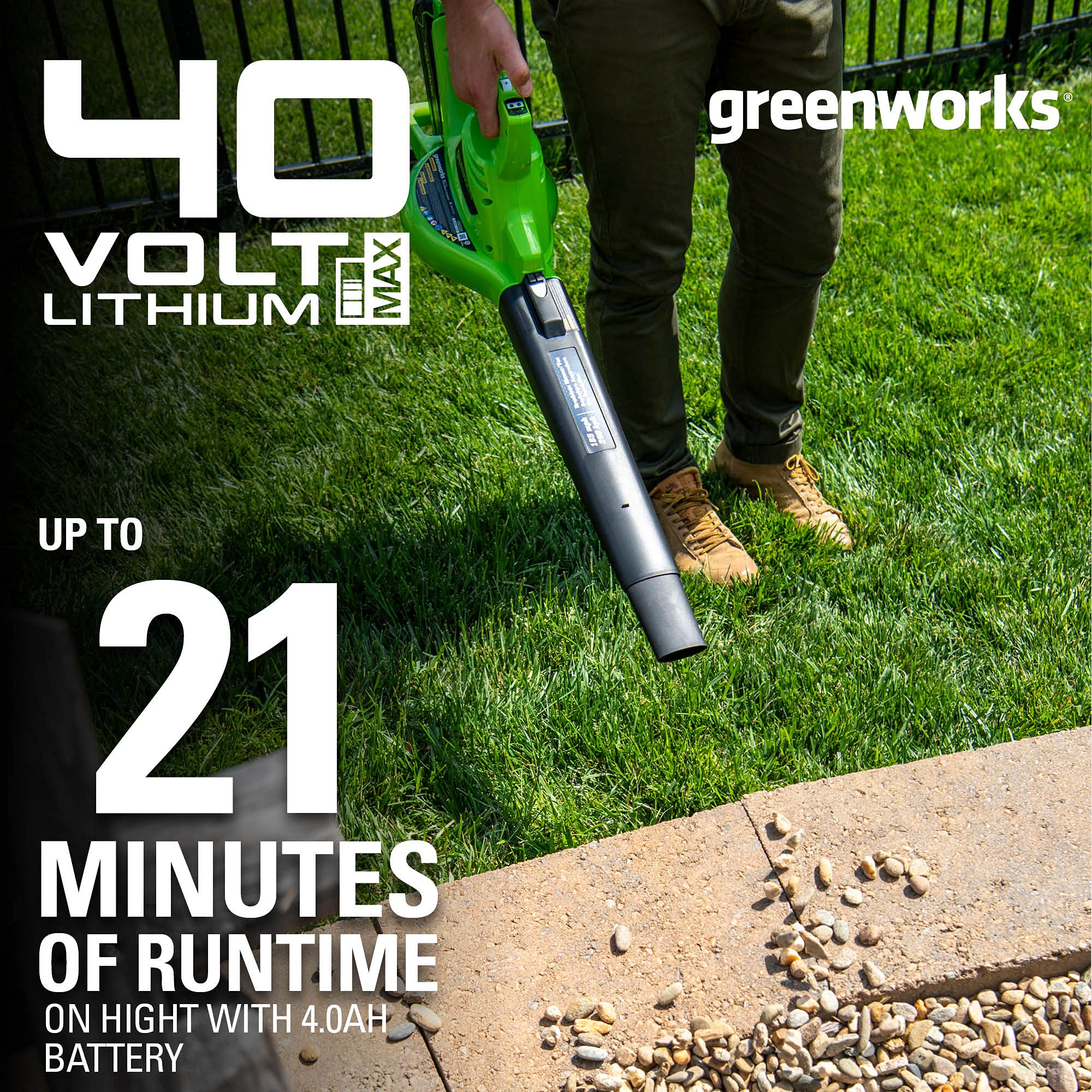 40V Cordless Leaf Blower/ Vacuum Greenworks Tools