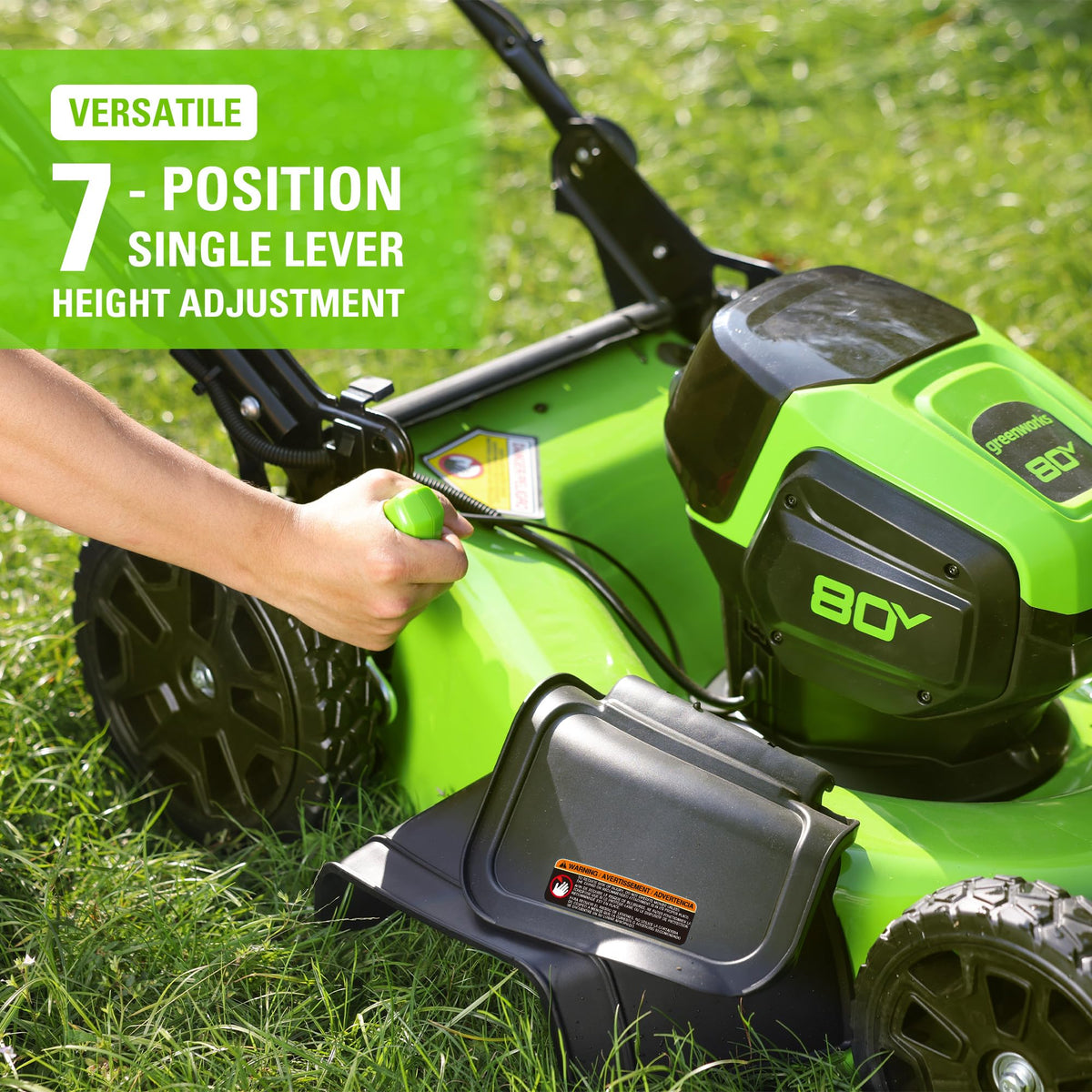 80V 21" Cordless Battery Brushless 3-in-1 Push Mower & 500CFM Axial Leaf Blower w/(2) 2.0Ah Batteries and Rapid Charger